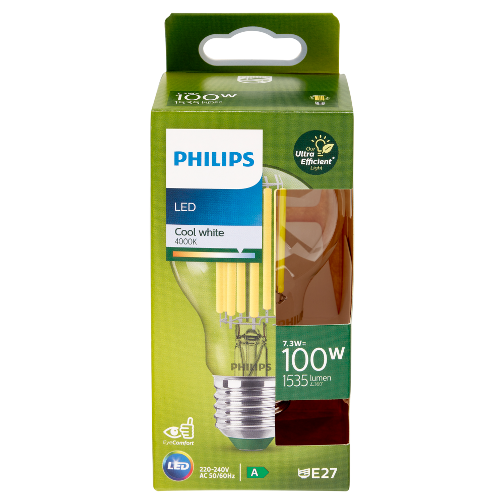 Philips Led Goccia Vetro Filamento 100W E27 4000K 