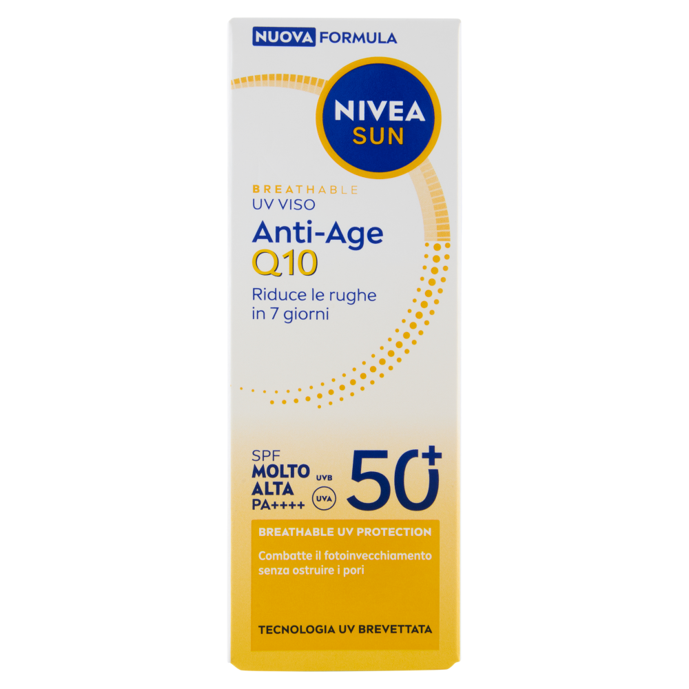 Nivea Sun Breathable UV Viso Anti-Age Q10 SPF Molto Alta 50+ 40 ml