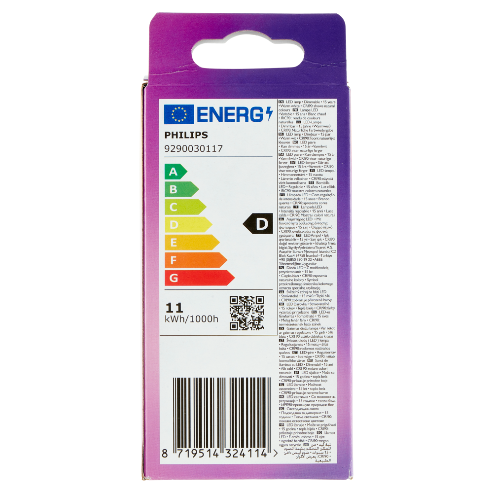 Philips Dimmable Led goccia 100W E27 2200-2700K dim warm glow