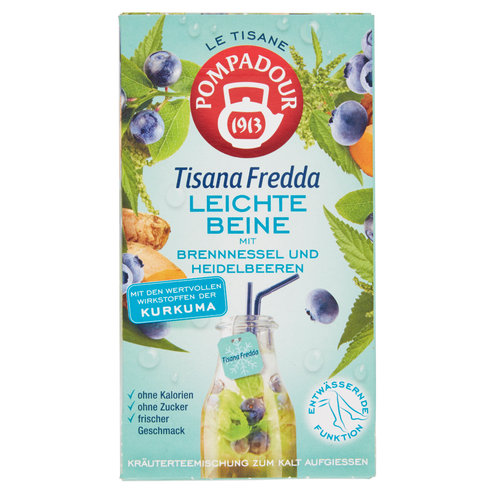 Pompadour Le Tisane Tisana Fredda Gambe Leggere 18 x 2,5 g