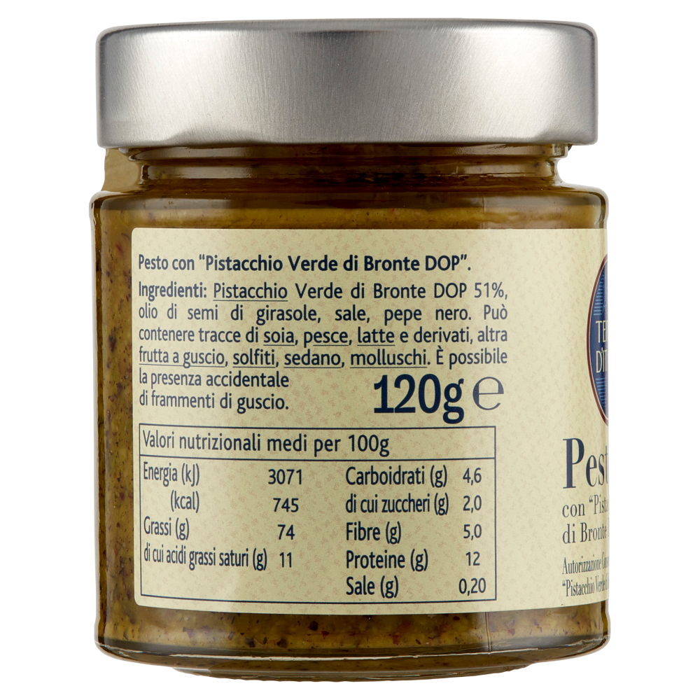 Terre d'Italia Pesto con "Pistacchio Verde di Bronte DOP" 120 g