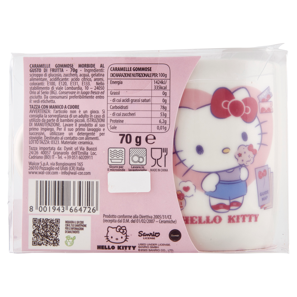 Walcor Tazza con Caramelle Gommose Hello Kitty 70 g