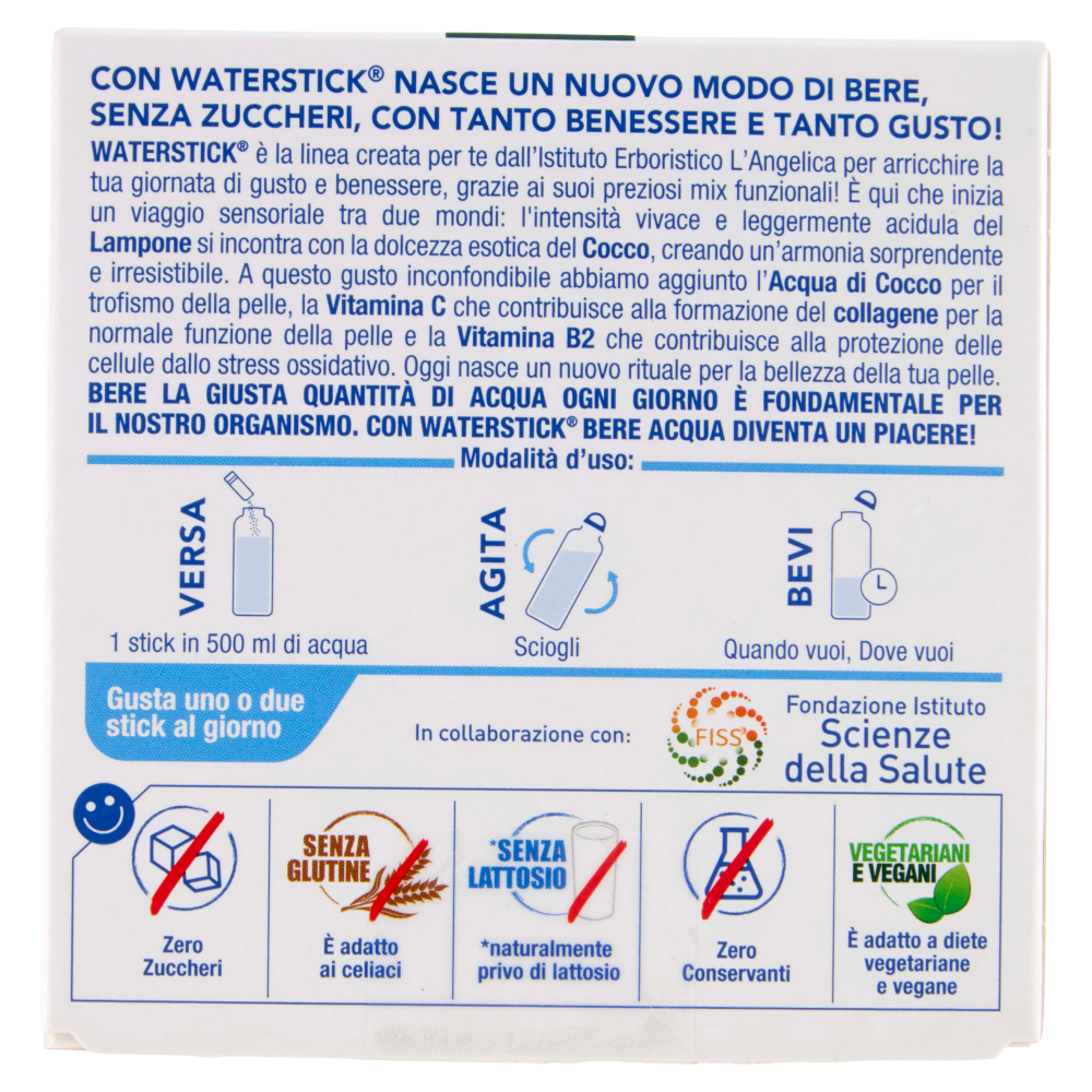 L'Angelica Waterstick Lampone e Cocco Beauty 12 x 2 g