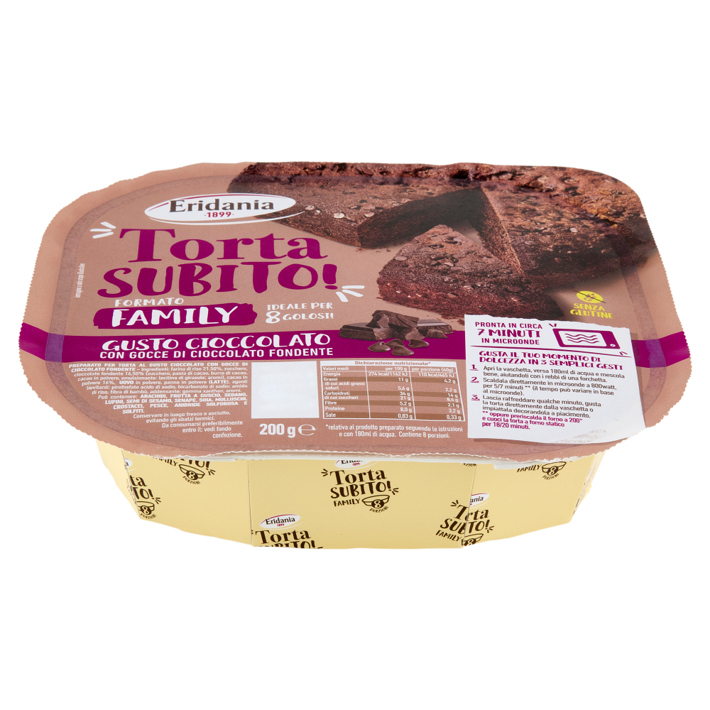 Eridania Torta Subito! Gusto Cioccolato 200 g