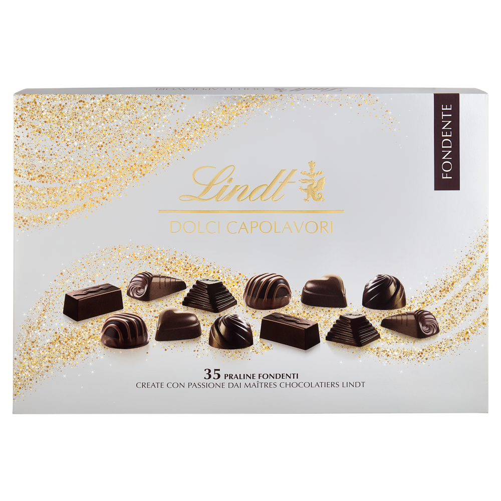 Lindt Dolci Capolavori Cioccolatini Assortiti Cioccolato Fondente Scatola Regalo 337 g