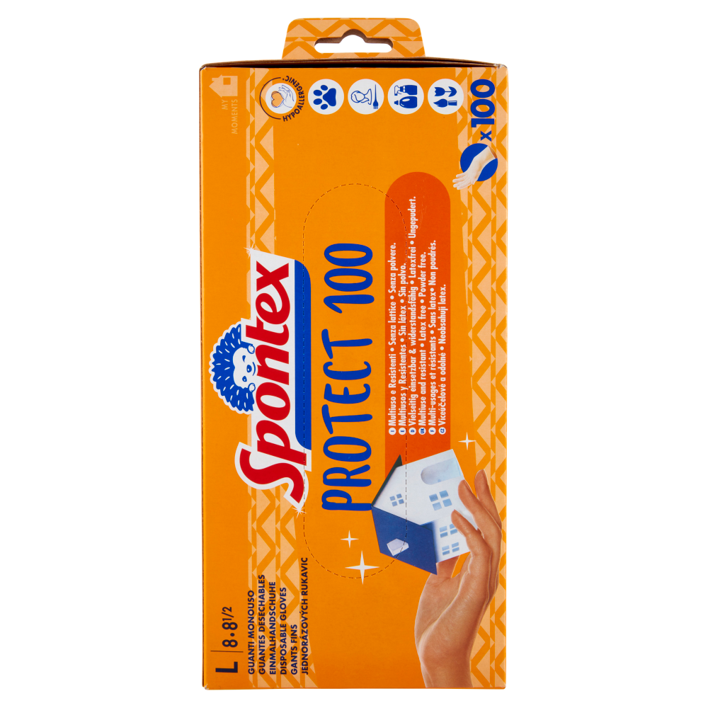 Spontex Guanti Usa&Getta Protect 100 tg L