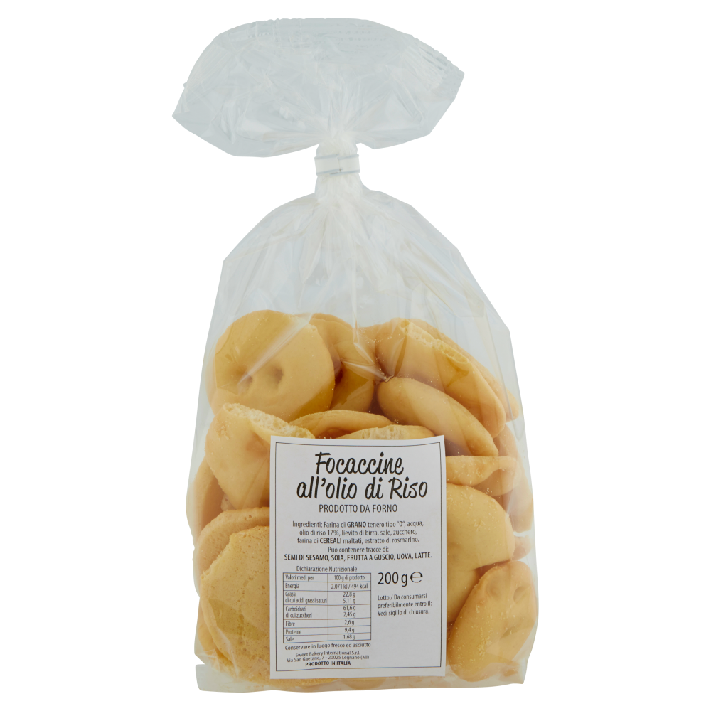 Focaccine all'olio di Riso 200 g