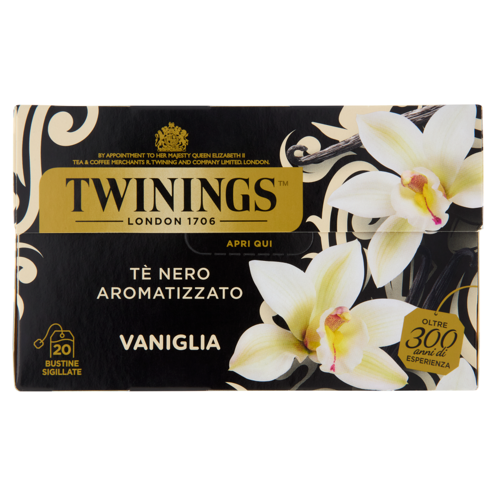 Twinings Vaniglia T&egrave; Nero aromatizzato 20 filtri The 40 g
