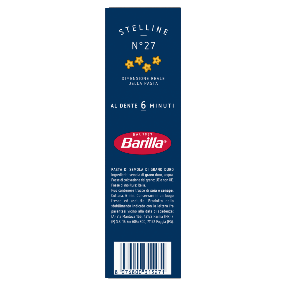 Barilla Pasta Stelline n.27 500g