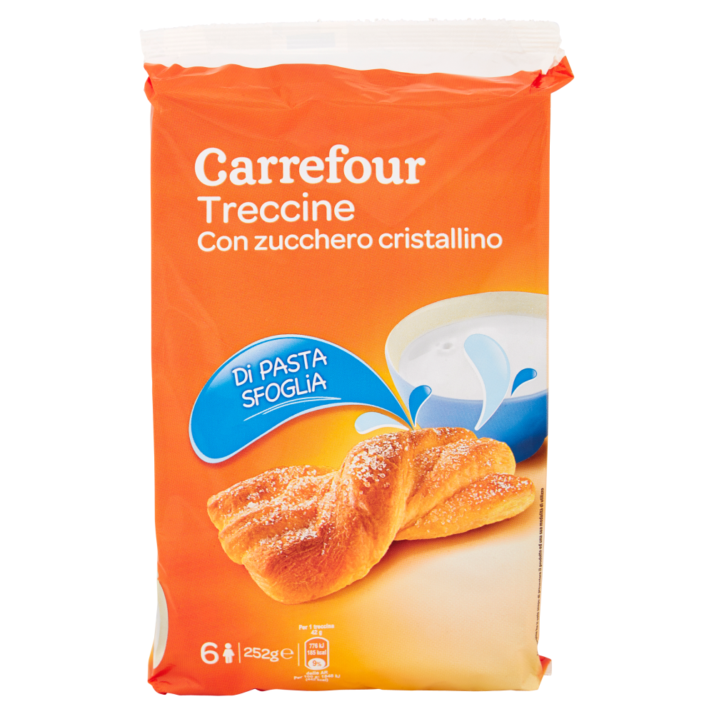 Carrefour Treccine con zucchero cristallino 6 x 42 g