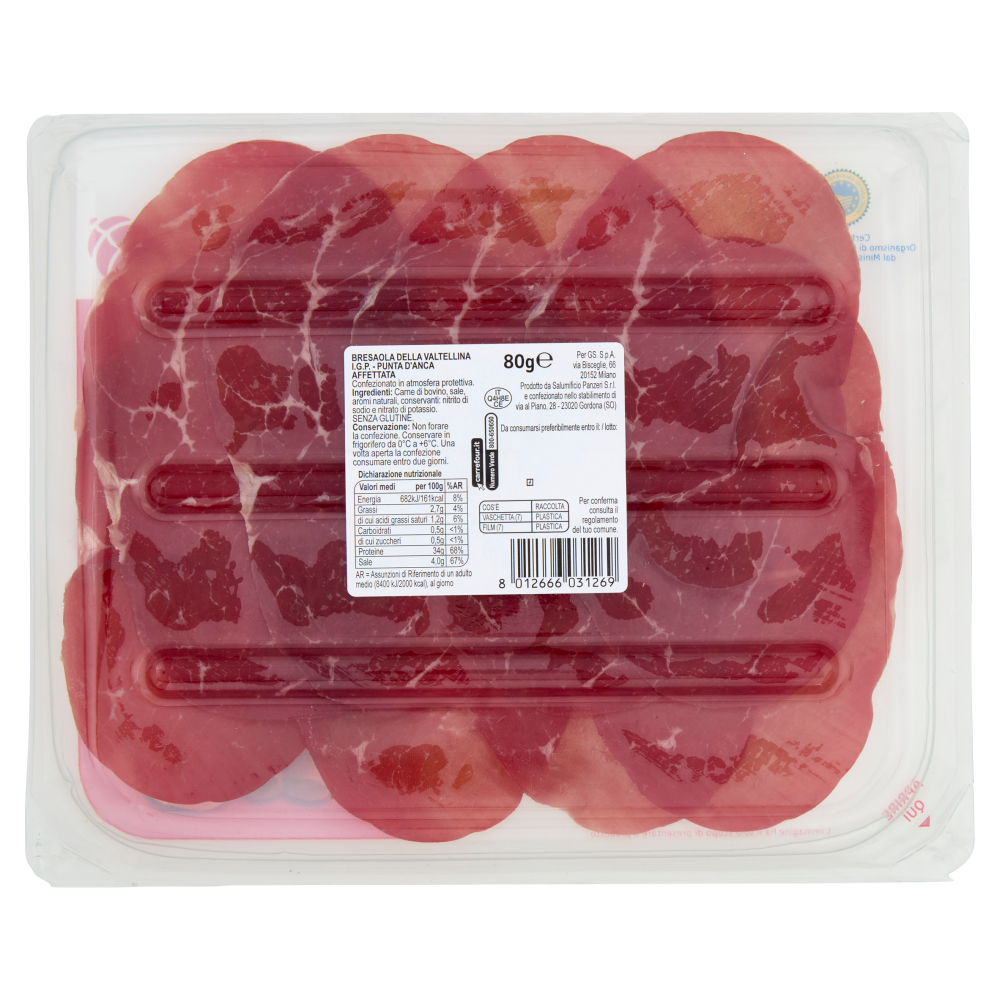Carrefour Classic Bresaola della Valtellina I.G.P. Punta d'Anca 80 g