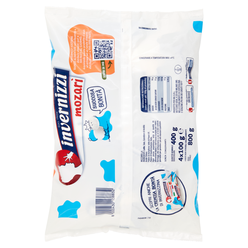 Invernizzi mozar&igrave; Mozzarella 4 x 100 g