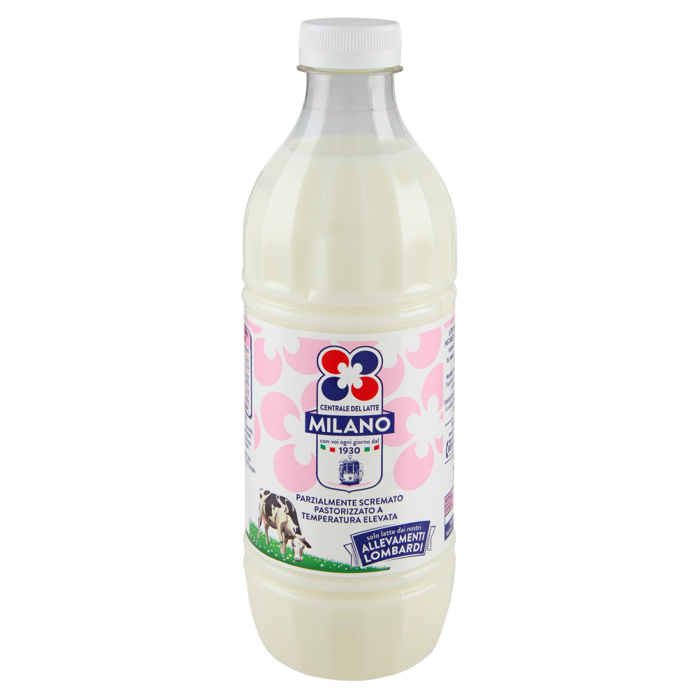 Centrale del Latte Milano Parzialmente Scremato Pastorizzato a Temperatura Elevata 1 L