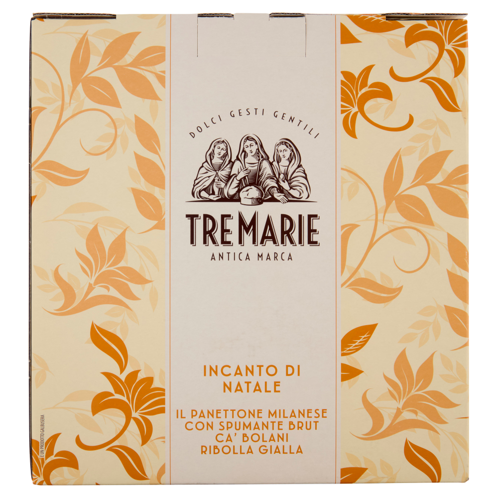 Tre Marie Incanto di Natale Panettone Milanese 750g + Spumante Brut Ca' Bolani Ribolla Gialla 750ml