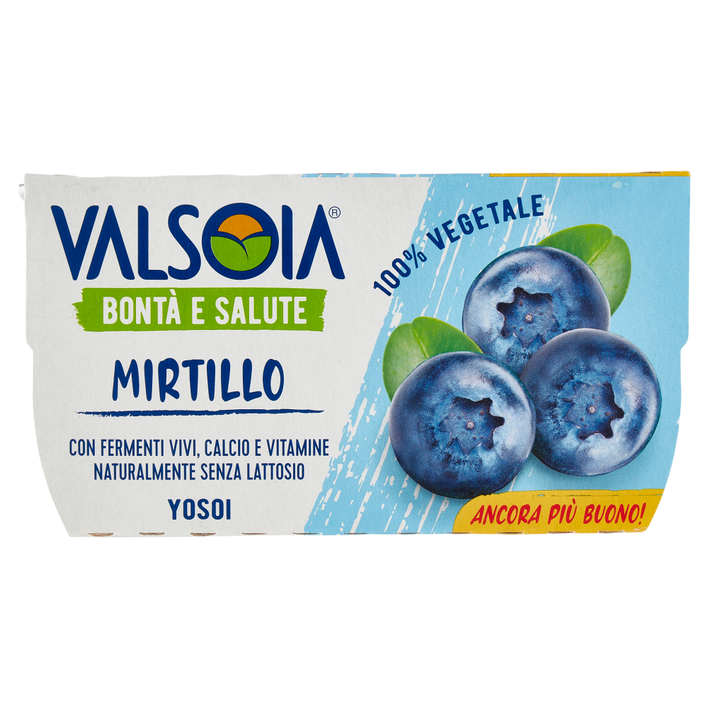 Valsoia Bont&agrave; e Salute Yosoi Mirtillo 2 x 125 g