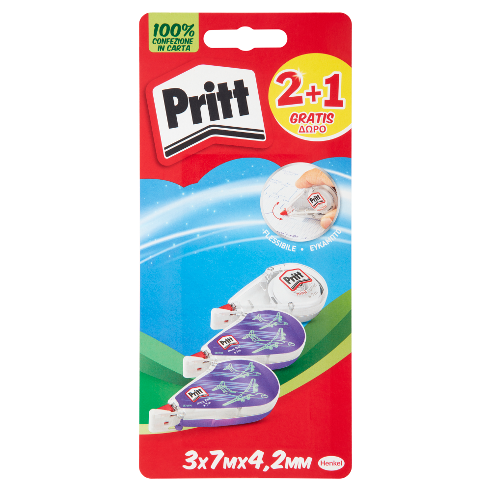 PRITT correttore Mini Roller 4,2mm 7m 3 pz