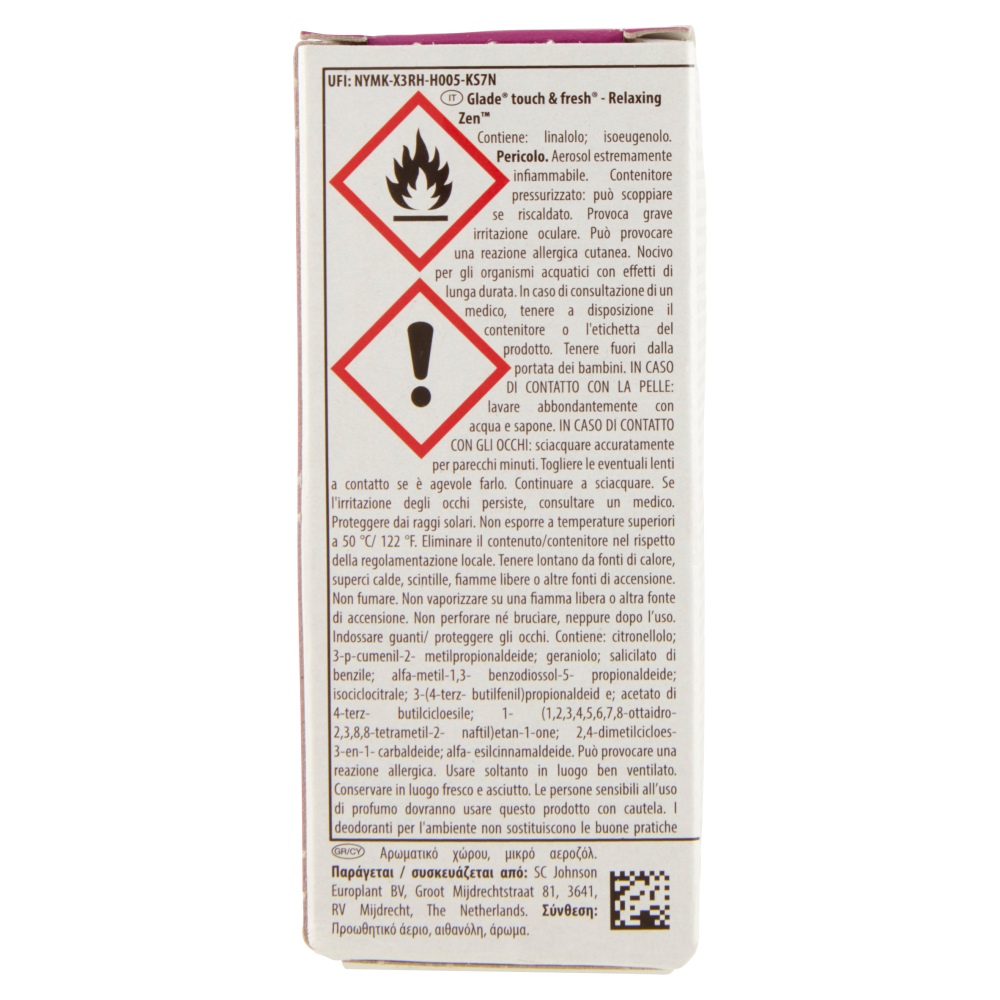 Glade Touch&Fresh Ricarica, Profumatore per Ambienti, Fragranza Relaxing Zen 10ml