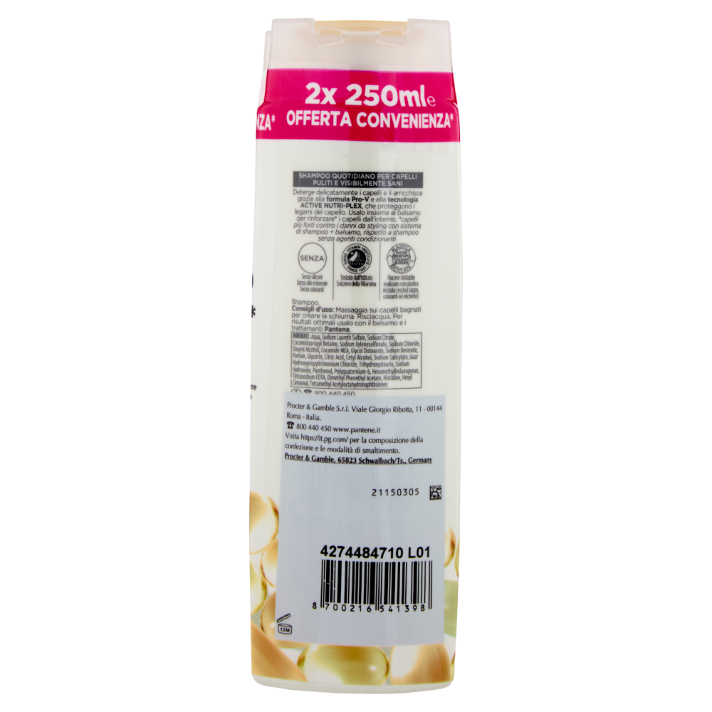 Pantene Pro-V Rigenera e Protegge Shampoo Active Nutri-Plex 2 x 250 ml