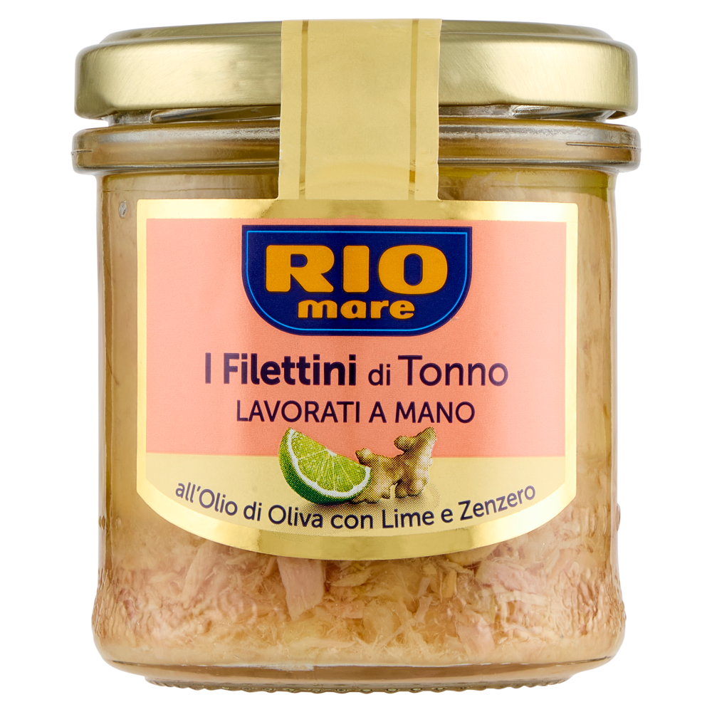 Rio mare i Filettini di Tonno Lavorati a Mano all'Olio di Oliva con Lime e Zenzero 130 g