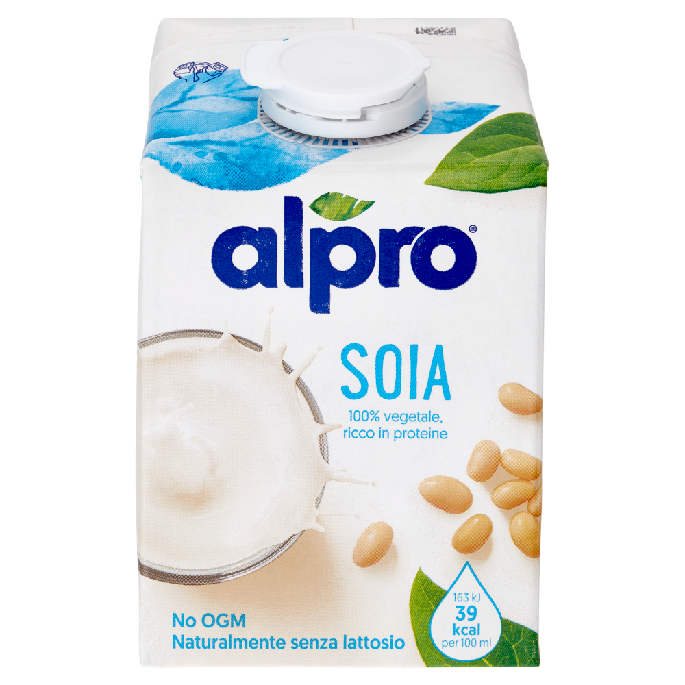 ALPRO Soia Classico, Bevanda alla Soia 100% vegetale con vitamine B2, B12 e  D, 500 ml