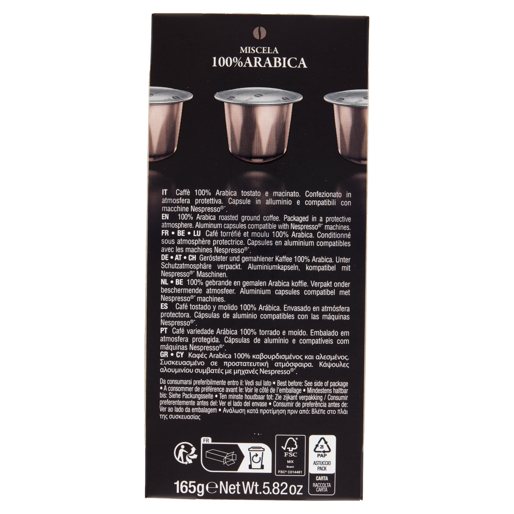 Pellini Top Miscela 100% Arabica Compatibili Nespresso* 30 Capsule 165 g