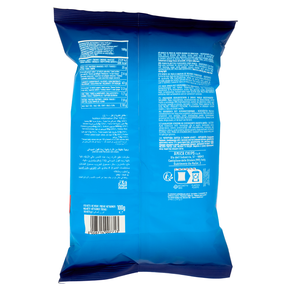 Amica Chips Flavoured Corn Snack Peanuts Butter 100 g