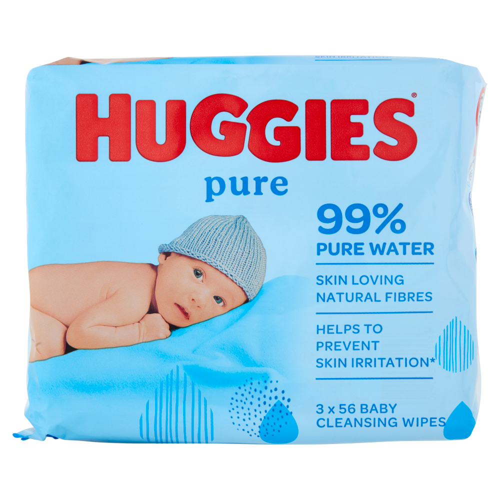 Huggies pure Baby Cleansing Wipes 3 x 56 pz