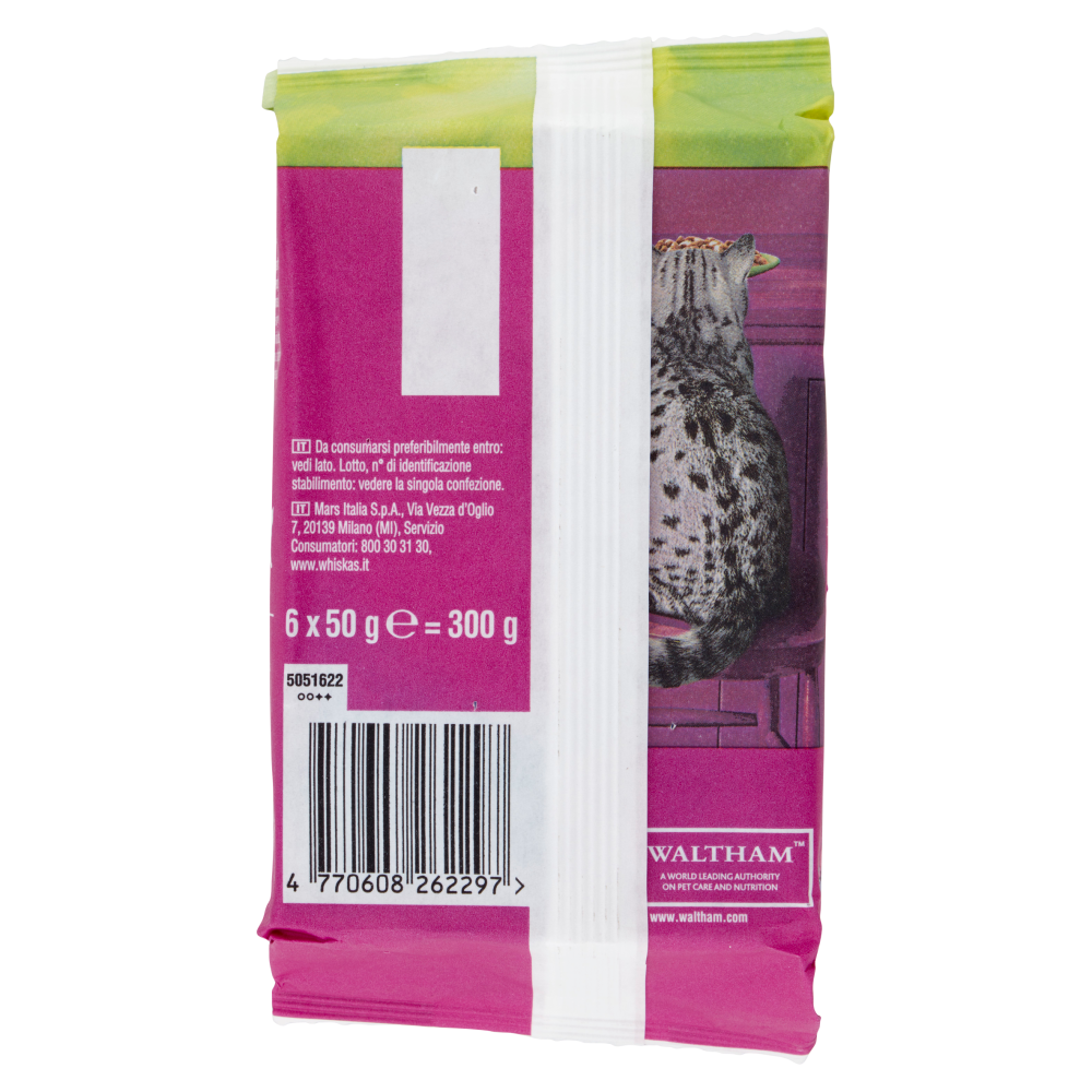 Whiskas Pranzetti Cibo Umido Gatto con Pollo e Tonno in Salsa 6 x 50 g