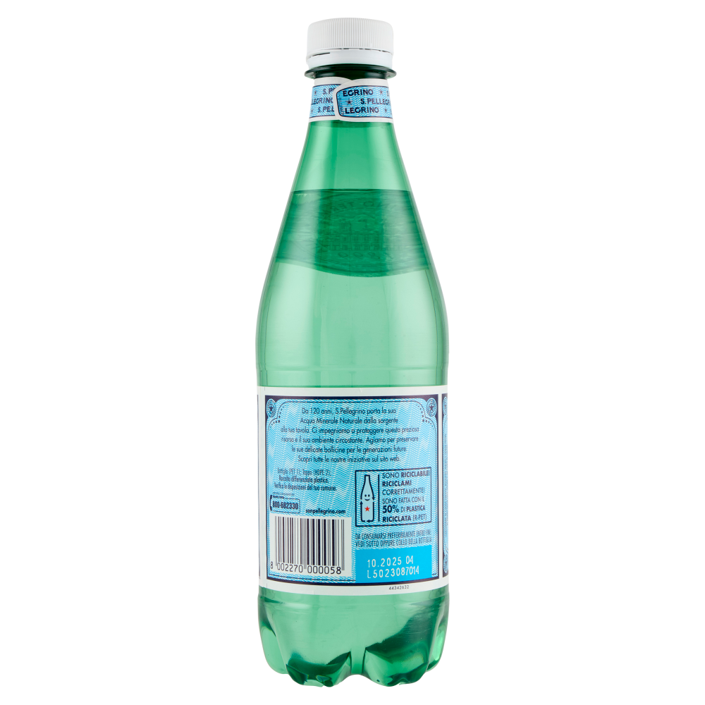 S.PELLEGRINO, Acqua Minerale Frizzante, Pet - 500ml