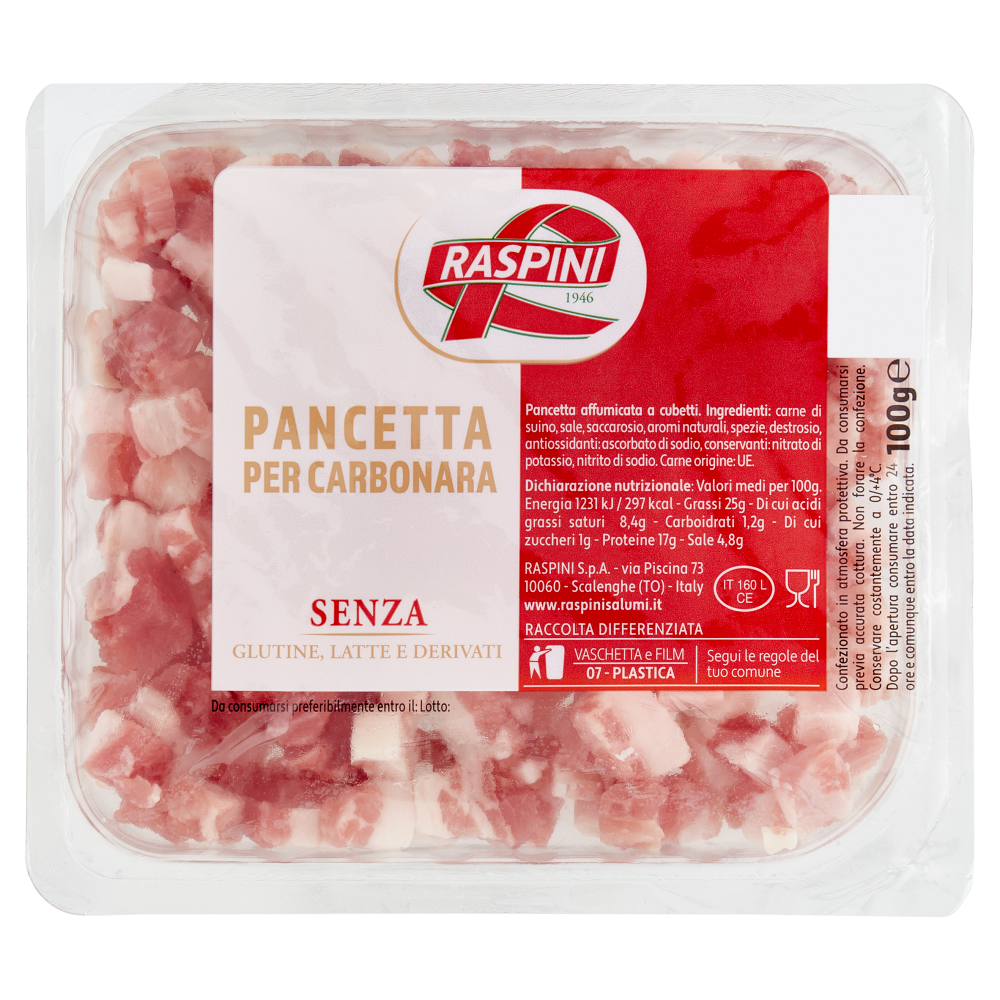 Raspini Pancetta per Carbonara 100 g