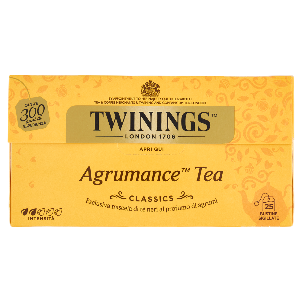 Twinings Agrumance Tea Tè Nero al profumo di agrumi 25 filtri The 50 g