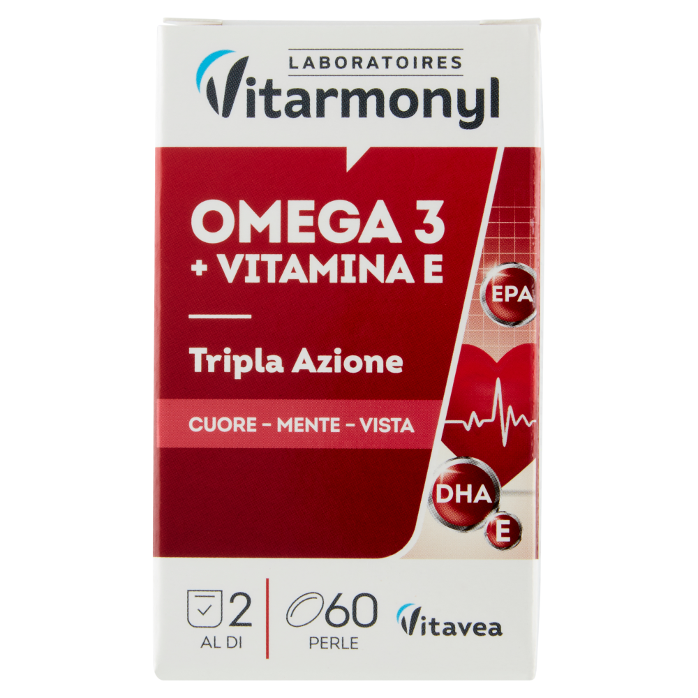 Laboratoires Vitarmonyl Omega 3 + Vitamina E 60 Perle 33,4 g