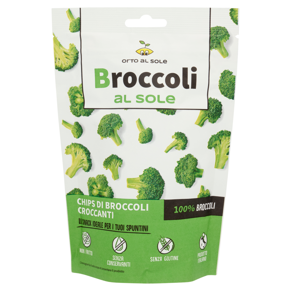 Orto al Sole Broccoli al sole Chips di Broccoli Croccanti 15 g