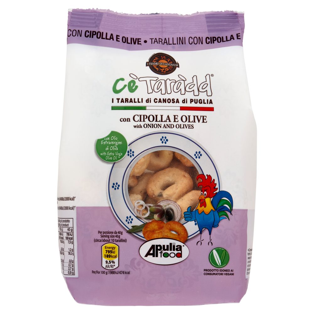Cè Taràdd i Taralli di Canosa di Puglia con Cipolle e Olive 225 g
