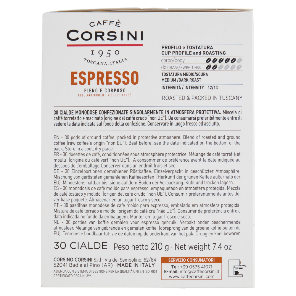 Caffè Corsini Espresso 30 Cialde 210 g