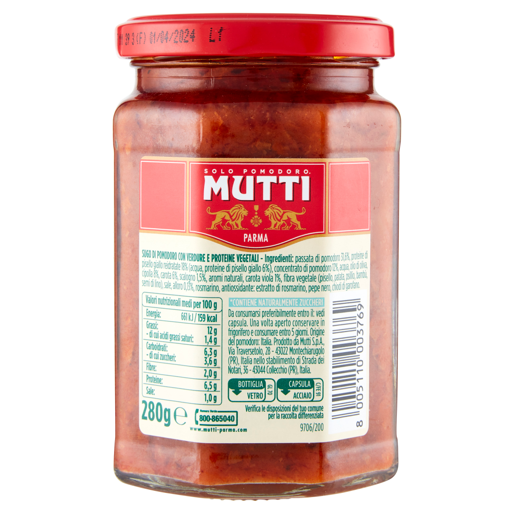 Mutti Ragù alla Mutti 100% Vegetale 280 g