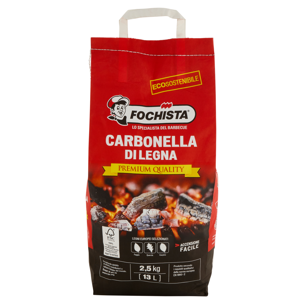 Fochista Carbonella di Legna Premium Quality 2,5 kg