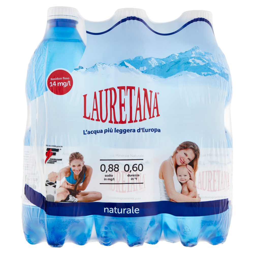 Lauretana Acqua Minerale Naturale 6 x 500 ml