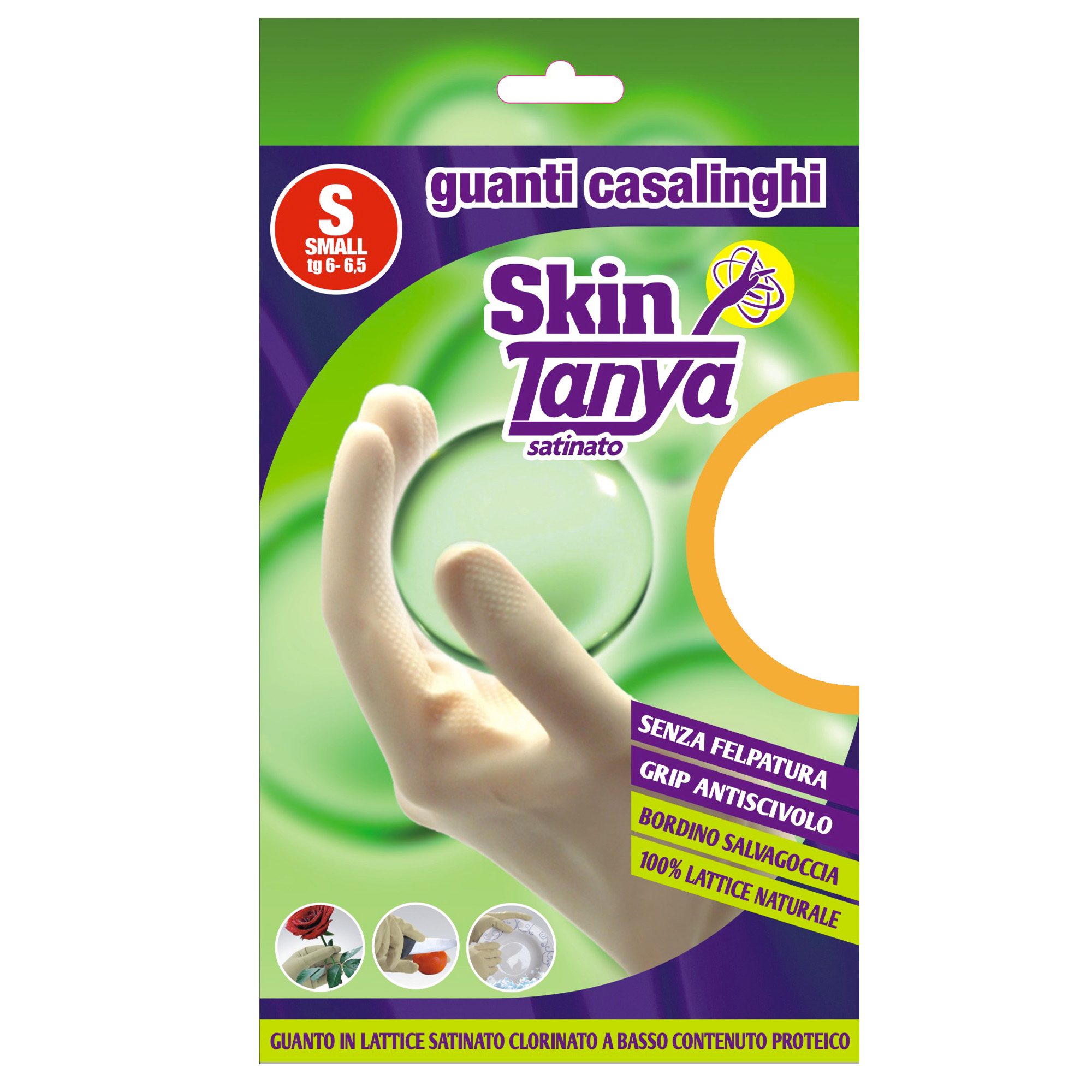 Carrefour Skin Tanya Guanti casalinghi Naturale Lattice