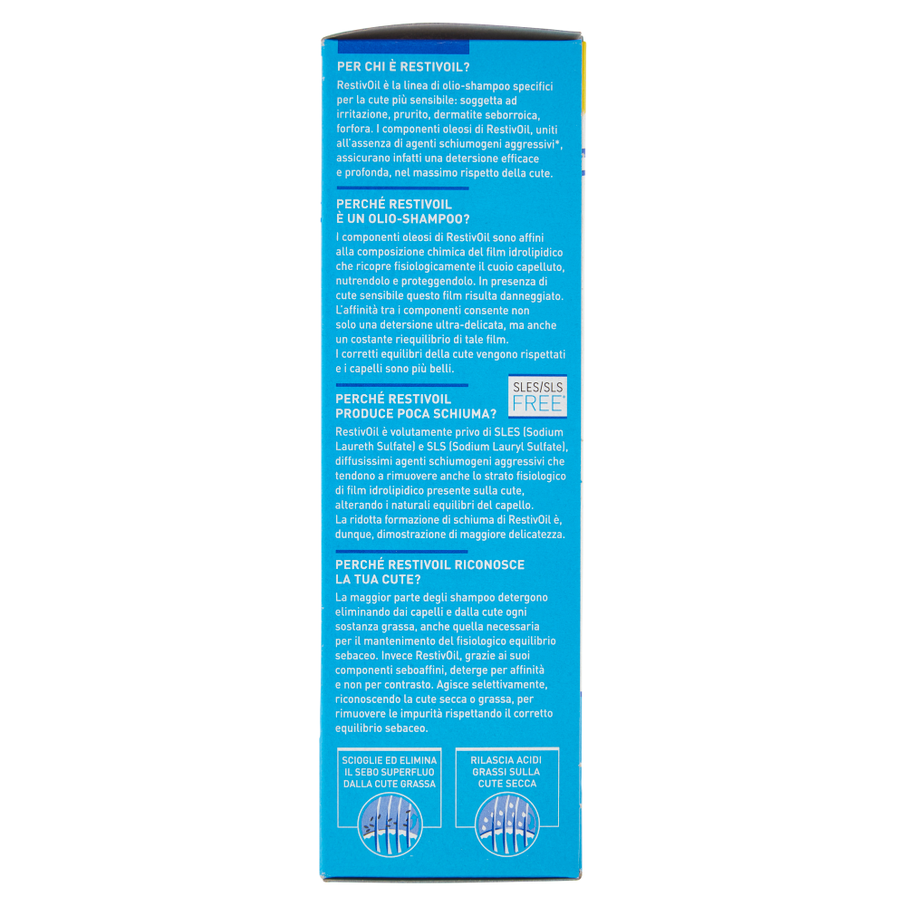 RestivOil Complex Olio-Shampoo per Cute Sensibile Antiforfora per capelli secchi 150 ml