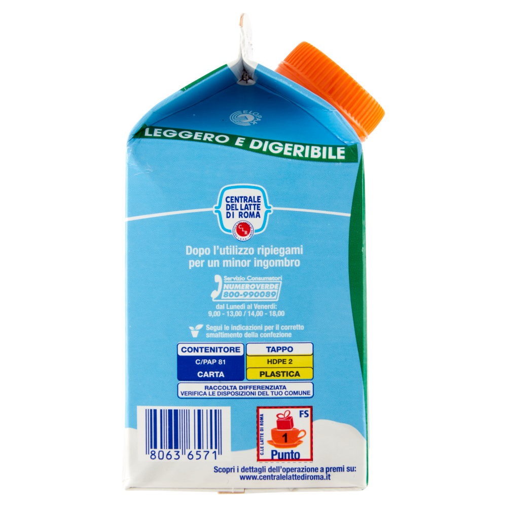 Centrale del Latte di Roma elleD&iacute; Leggero e Digeribile Senza Lattosio 500 ml