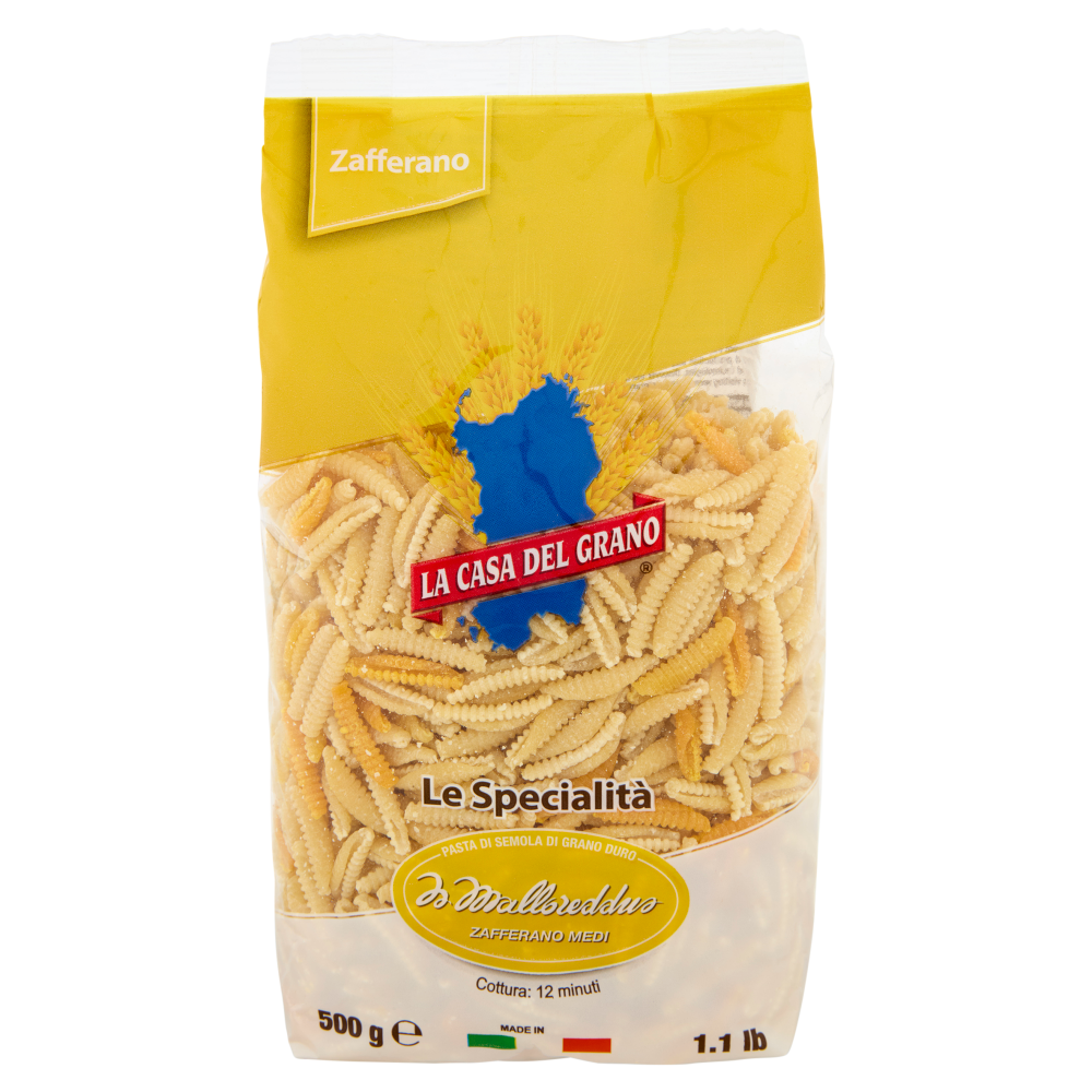 La Casa del Grano Le Specialit&agrave; i Malloreddus Zafferano Medi 500 g