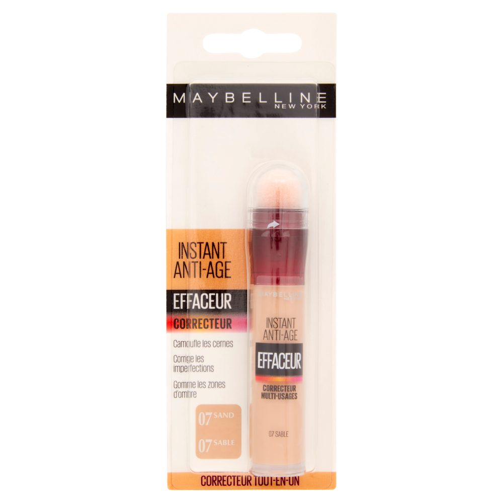 Maybelline New York Correttore Liquido Il Cancella Et&agrave;, Copre Occhiaie e Piccole Rughe, 07 Sand