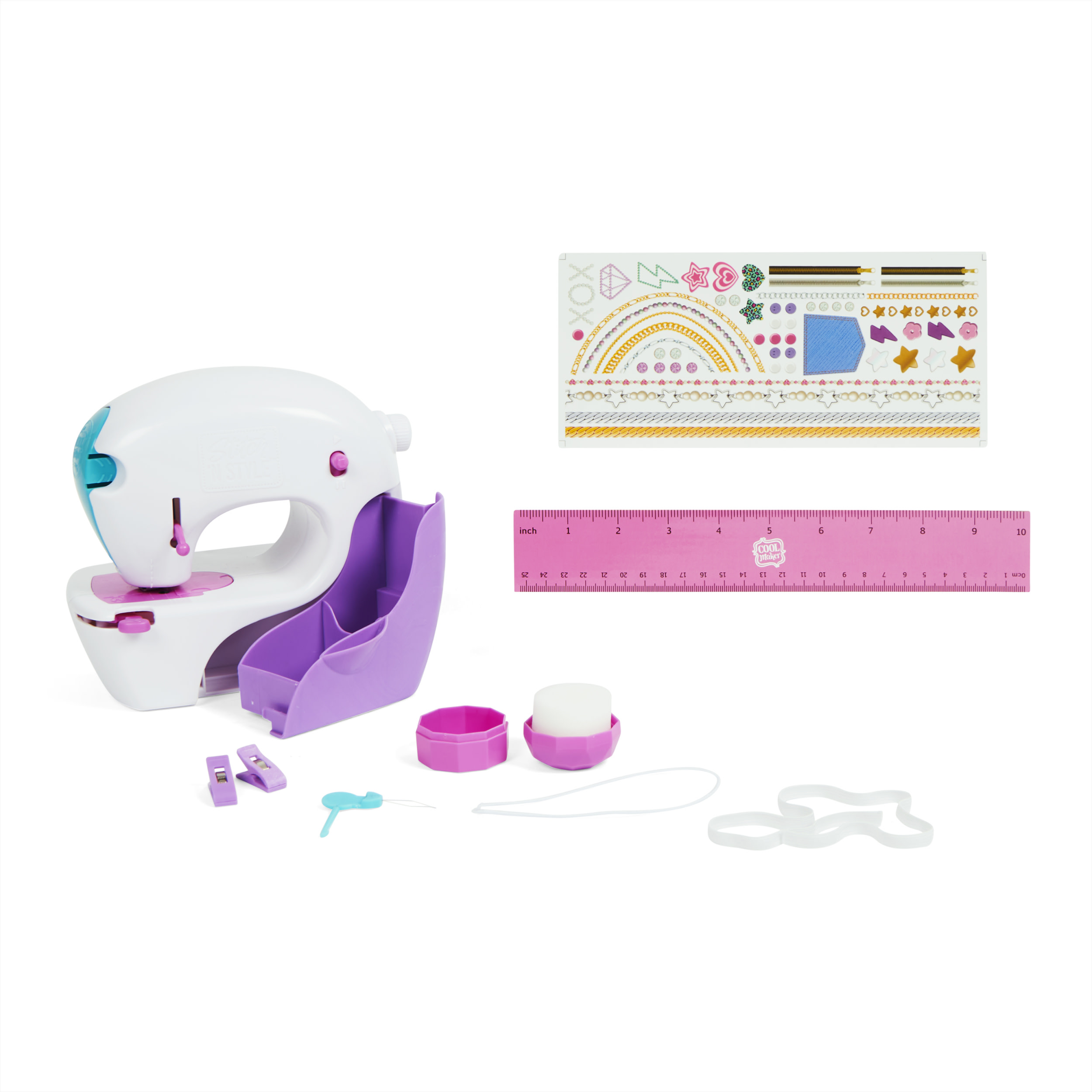 Cool Maker Stitch 'N Style Fashion Studio , Macchina da Cucire per bambini e bambine , Filo da cucire pre-inserito, tessuto e stampe ad acqua , Giochi creativi per bambini e bambine dagli 8 anni