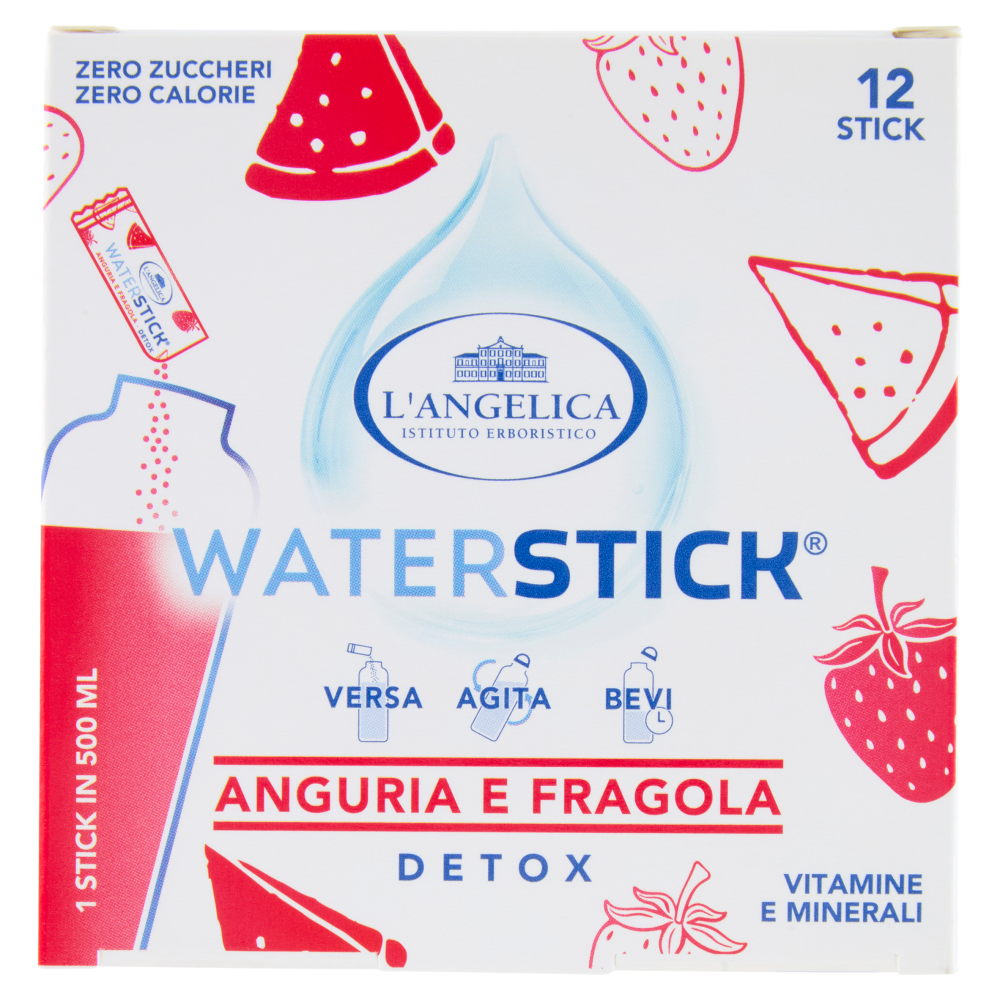 L'Angelica Waterstick Anguria e Fragola Detox 12 x 2 g