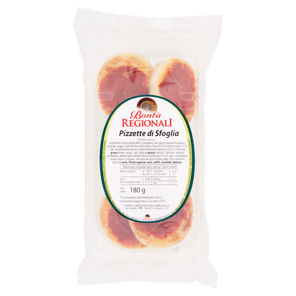 Bont&agrave; Regionali Pizzette di Sfoglia 180 g