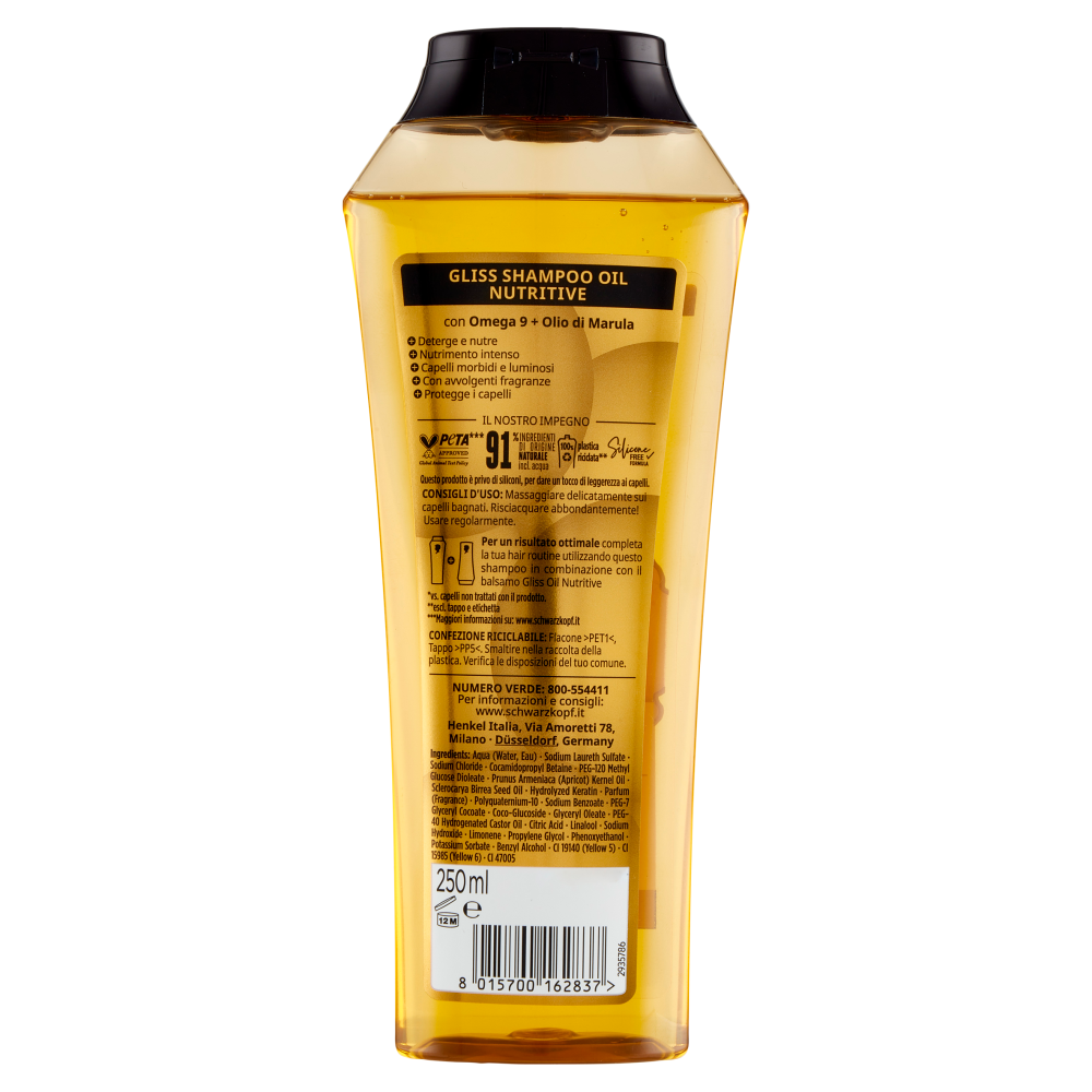 Gliss Oil Nutritive Shampoo Nutriente 250 ml