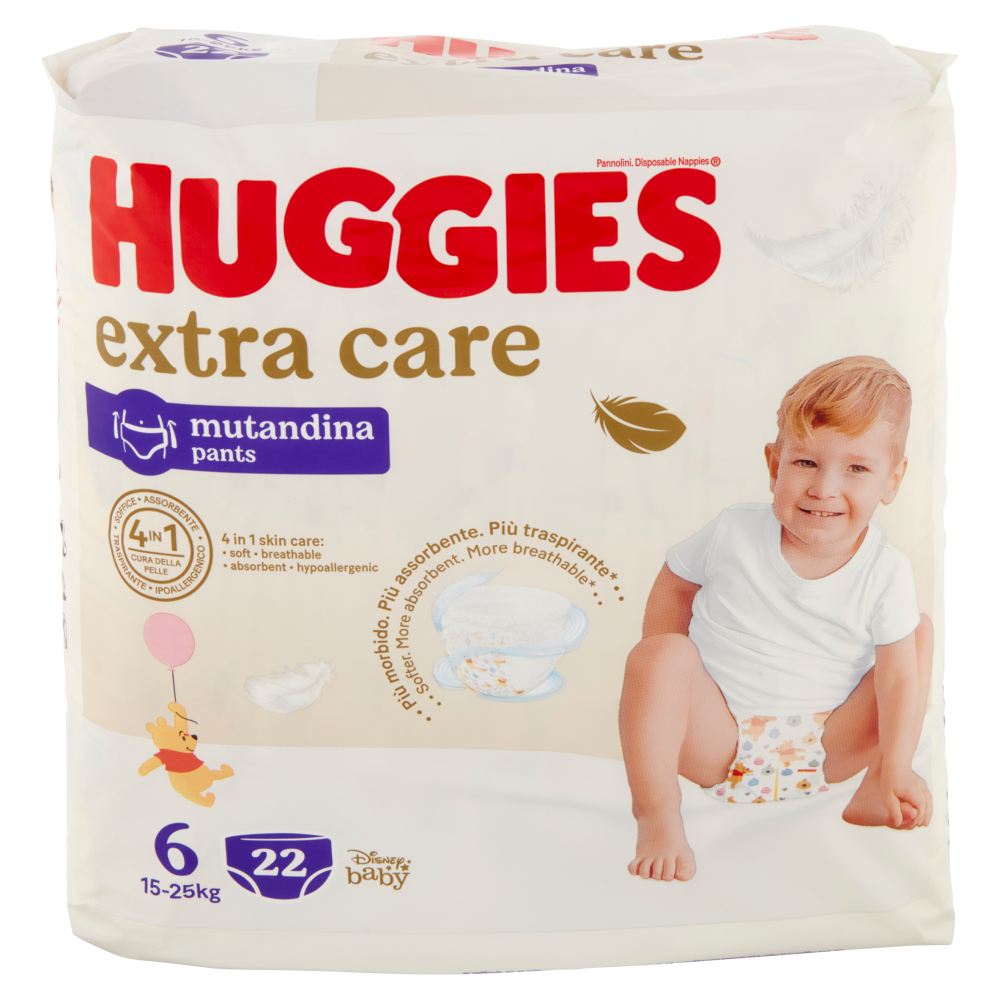 Huggies extra care mutandina 6 15-25 Kg 22 pz