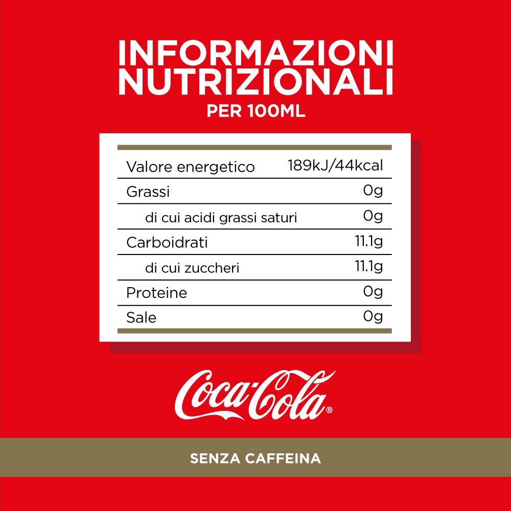 Coca-Cola Senza Caffeina 6 x 330ml