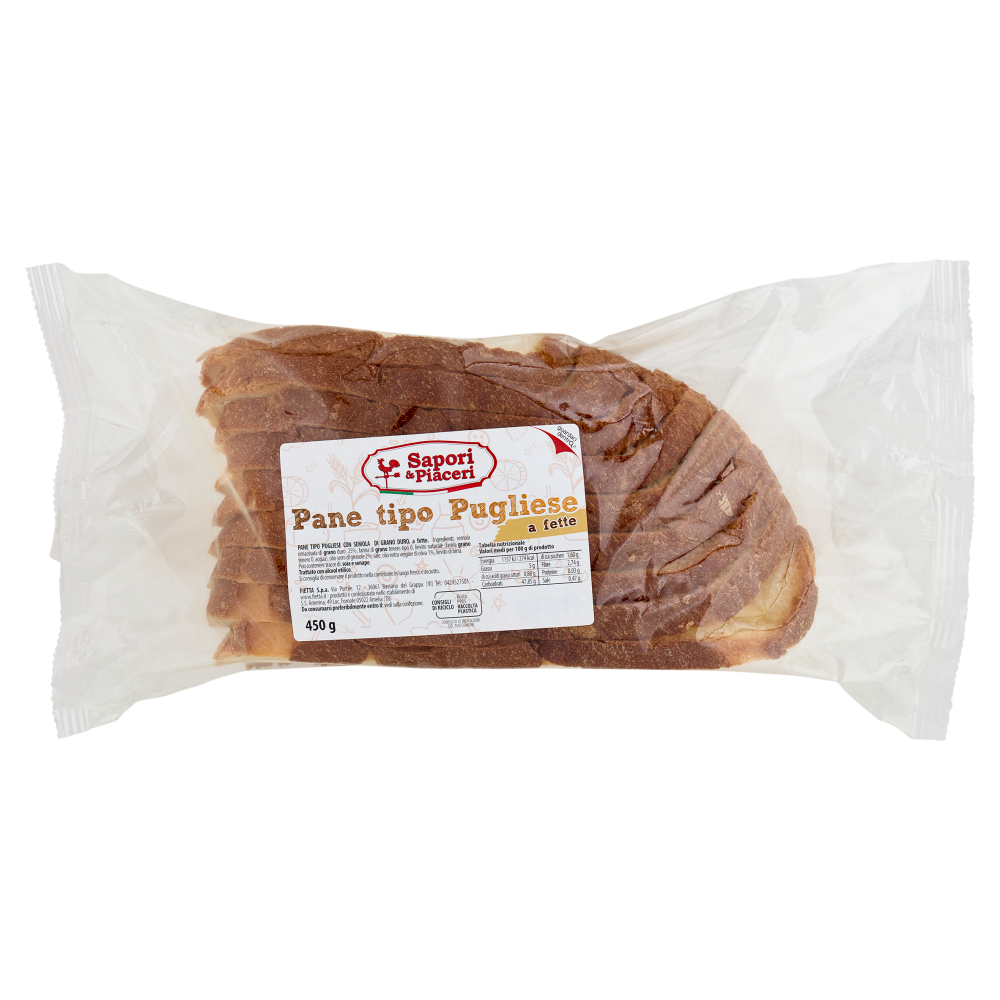 Sapori & Piaceri Pane tipo Pugliese a fette 450 g